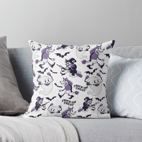 Item preview, Halloween characters pattern pillow designed and sold by Artezia.