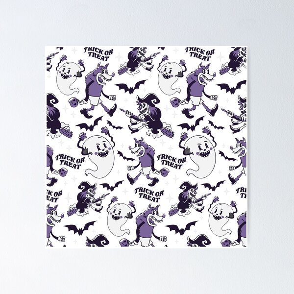 Item preview, Halloween characters pattern pillow designed and sold by Artezia.