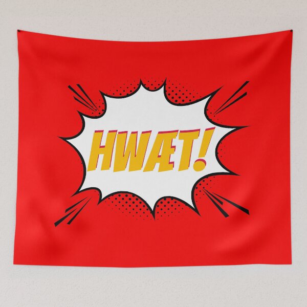 Item preview, HWÆT! comic book style Beowulf Anglo-Saxon design designed and sold by tbunks.