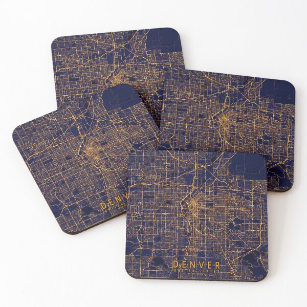 Item preview, Denver, Colorado, USA Map  - City At Night designed and sold by deMAP.