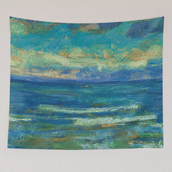 Item preview, DALL·E 2022-10-17 11.14.16 - Impressionist Painting Ocean Landscape designed and sold by boltjesdesign.