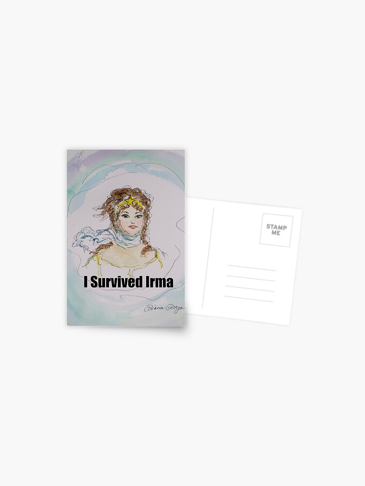 Thumbnail 1 of 2, Postcard, I Survived Irma designed and sold by DianaGiorge.