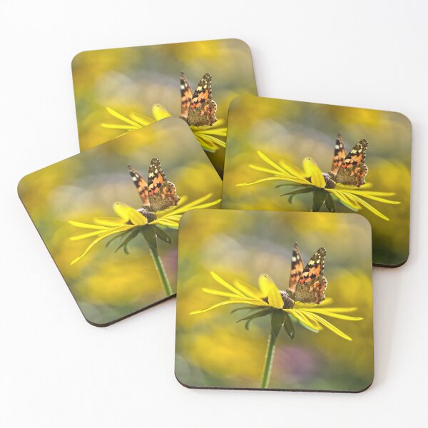 Aperçu de l'œuvre Papillon écaille de tortue sur Rudbeckia créée et vendue par Alisonchambers2.