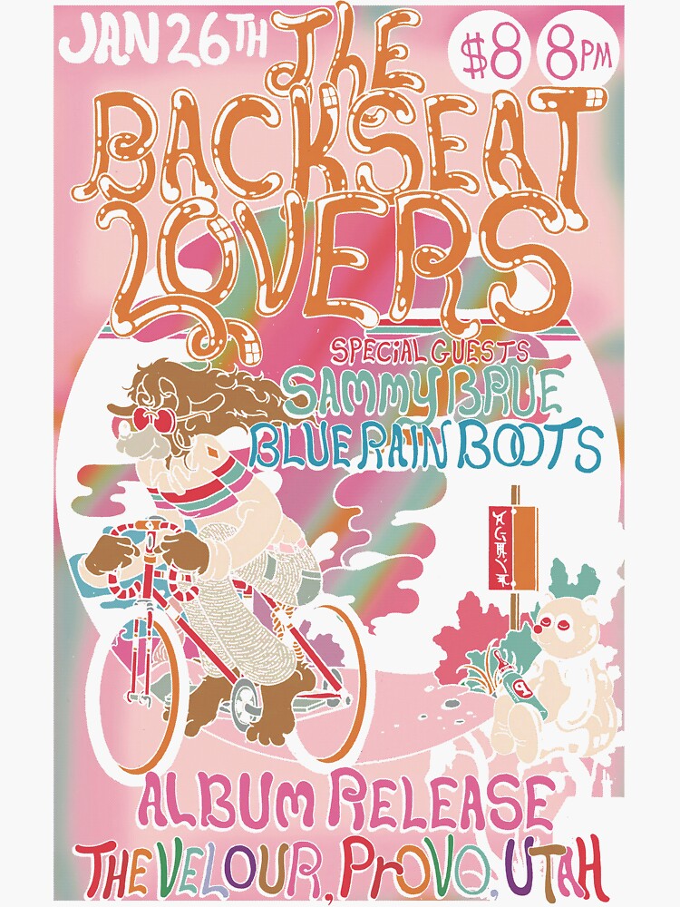 "The Backseat Lovers album 6" Sticker for Sale by yatamielsam Redbubble