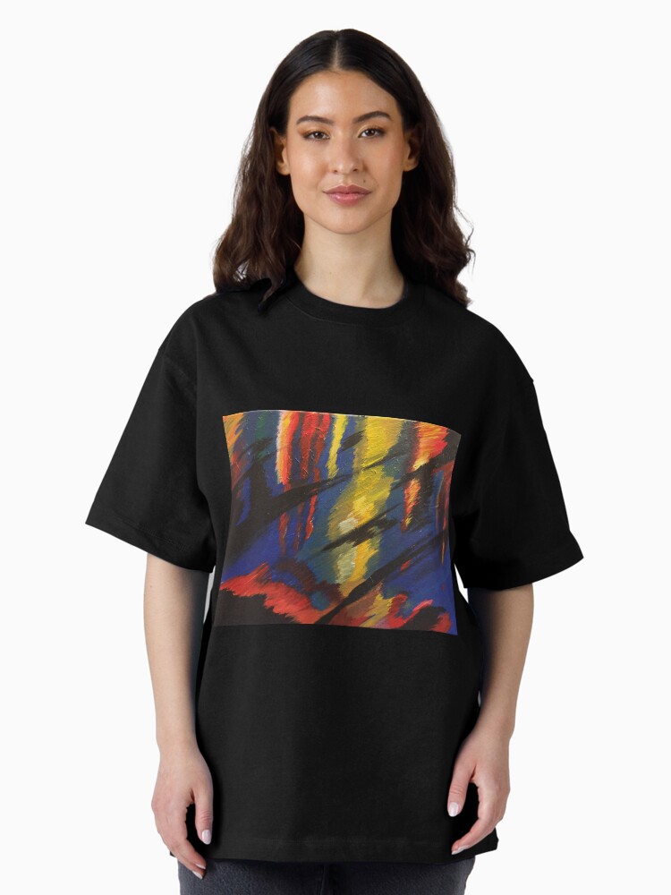 Thumbnail 2 of 7, Oversized T-Shirt, Rainy Street designed and sold by RevScarecrow.