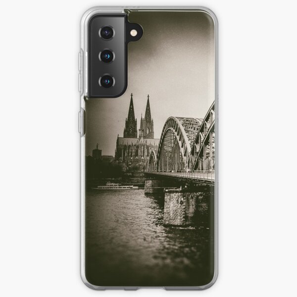 Köln (Cologne) with Hohenzollern-bridge over the Rhine River, and Cologne Cathedral - Veleda Thorsson Photography Samsung Galaxy Soft Case