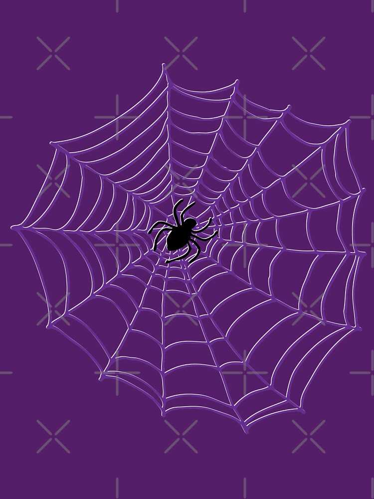 Spider web pattern - purple and black - Halloween pattern by Cecca Designs by Cecca-Designs