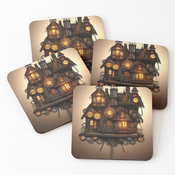 Item preview, Steampunk Home made of Gears and Clock designed and sold by MoonRoseInk.