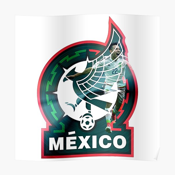 Mexican Soccer Mexico Flag Jersey Football Fans Poster