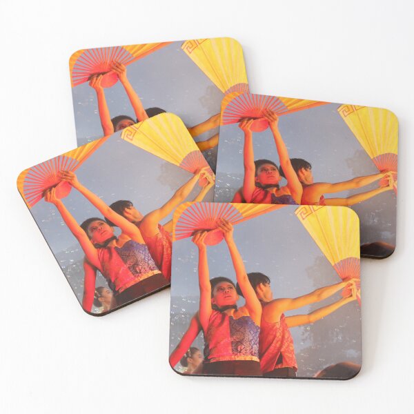 Item preview, Dance performer raising arms with paper fans designed and sold by kall3bu.