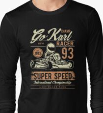 Go Kart Racer Vintage Retro Long Sleeve T-Shirt