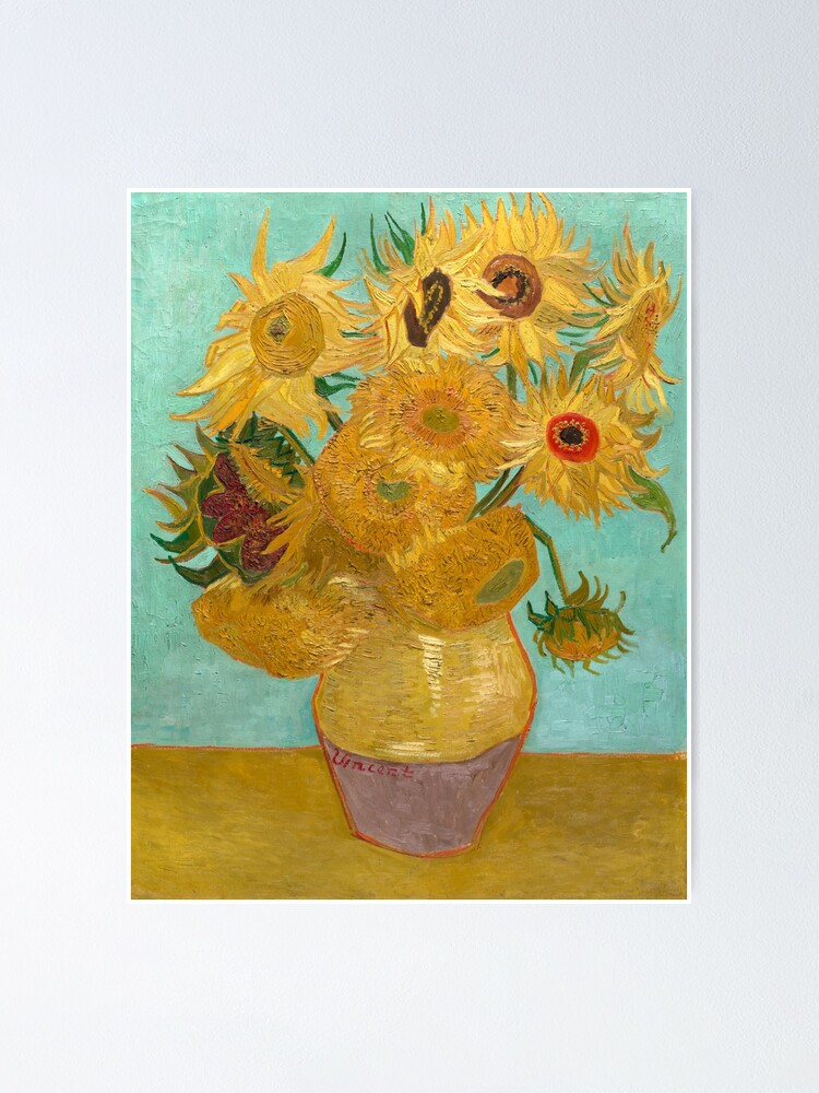 "Vase with Twelve Sunflowers by Vincent Van Gogh 1889 " Poster for Sale by fineearth Redbubble