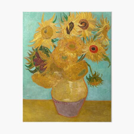 Vase with Twelve Sunflowers by Vincent Van Gogh 1889 Art Board Print