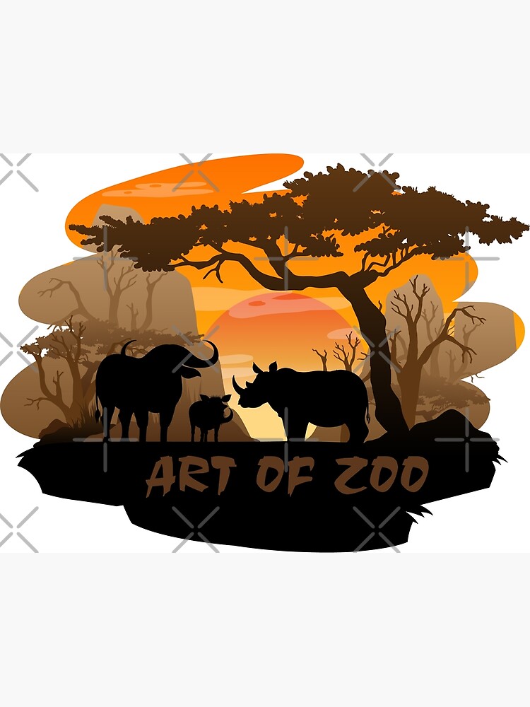 Art Of Zoo Poster For Sale By DesignedbySaeen Redbubble   Flat,750x,075,f Pad,750x1000,f8f8f8 