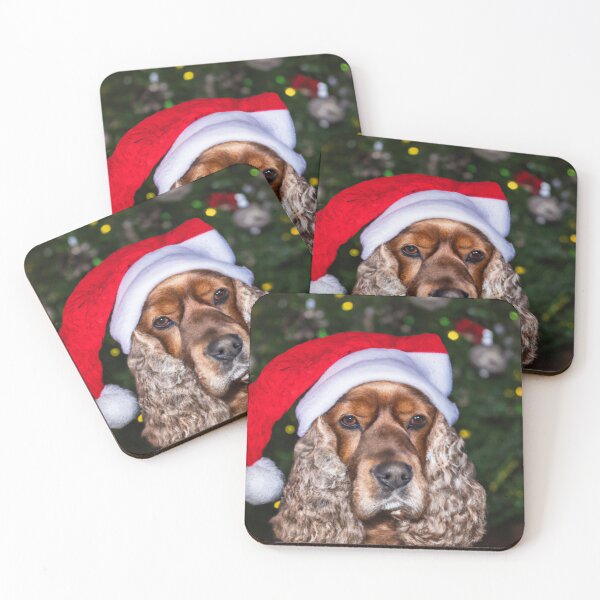 Item preview, Cocker Spaniel wearing a santa hat Christmas  designed and sold by fatbanana.