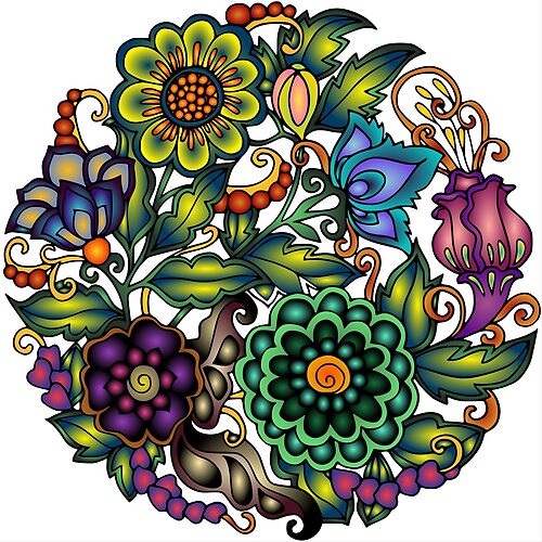 Floral Mandalas 353 (Style:4)