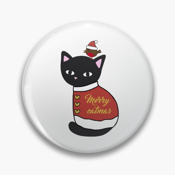 Item preview, Merry catmas Robin redbreast designed and sold by MeowMusic.