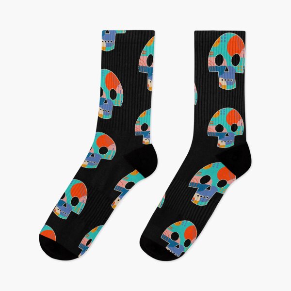 Item preview, Geometric Abstract Memphis Skull designed and sold by makart2.