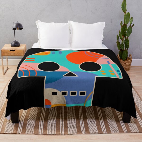 Item preview, Geometric Abstract Memphis Skull designed and sold by makart2.
