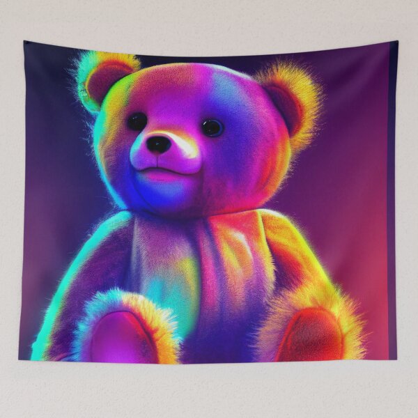 Item preview, Super colorful cute teddy bear designed and sold by Stanley de Wekker.