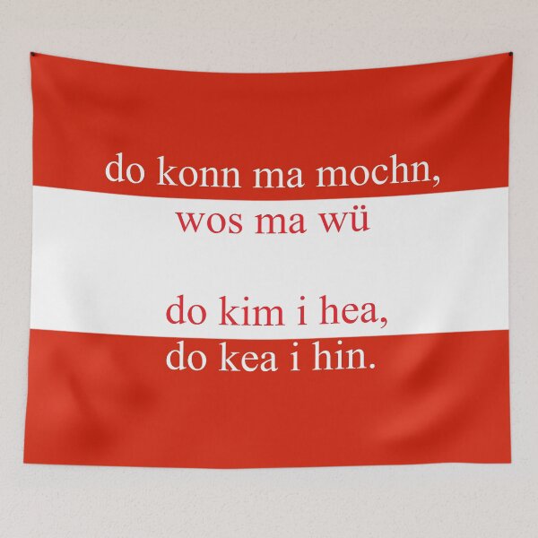 Item preview, I am from Austria (Lyrics from Wolfgang Ambros)  designed and sold by AustrianBarbie.