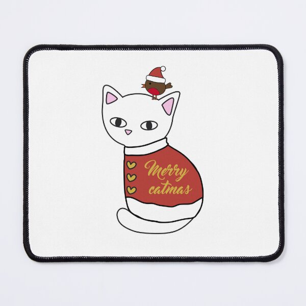 Artikelvorschau, Fröhliche Catmas Robin Redbreast 2 entworfen und verkauft von MeowMusic.