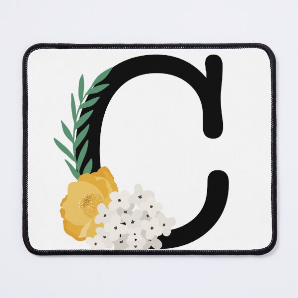Item preview, C Modern Floral Monogram typewriter font Botanical Colorful  designed and sold by AlphaWords.