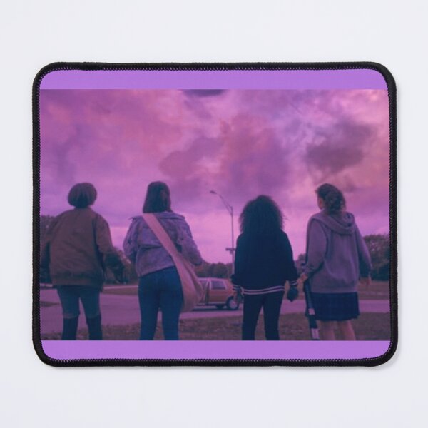 Item preview, Paper Girls - Erin Mac KJ Tiff - TV show pink sky scene designed and sold by izobellecruz.