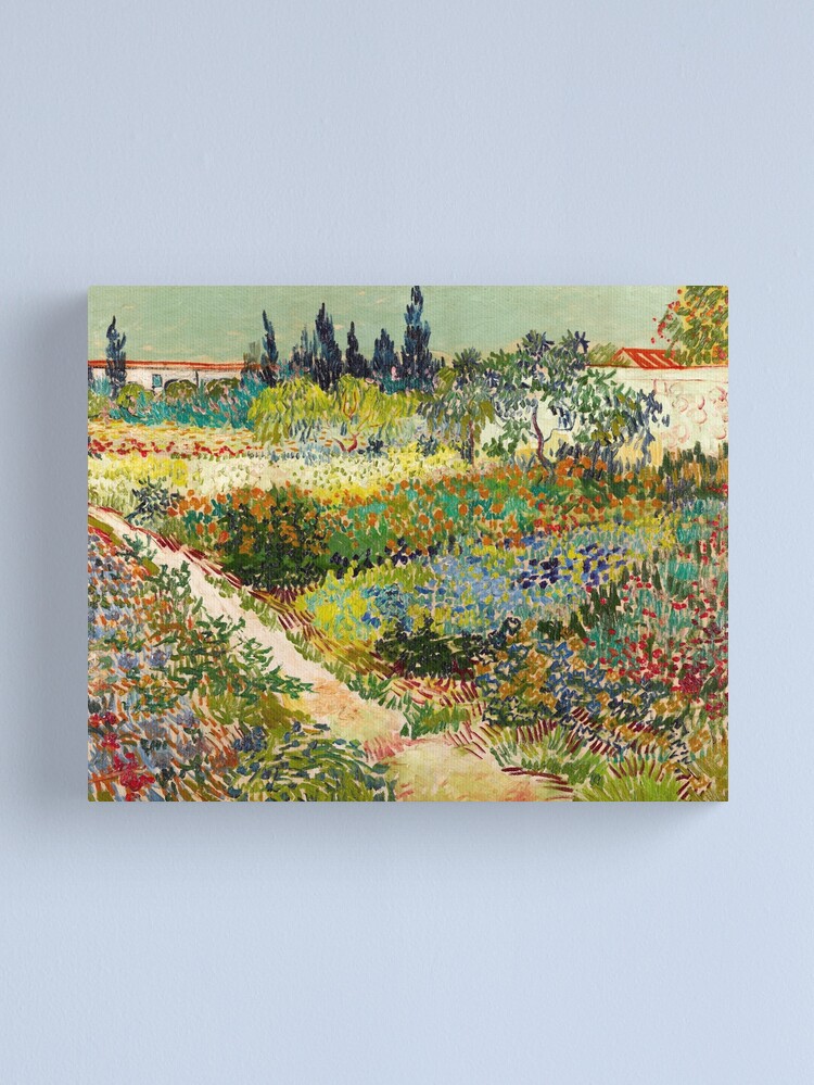 Alternate view of Vincent van Gogh - Garden at Arles, 1888 Canvas Print