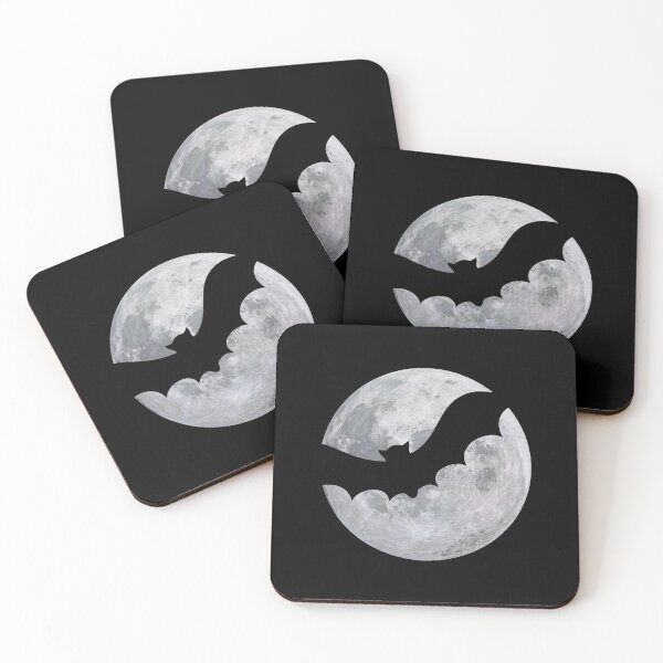 Item preview, Halloween Vibes - Bat Flying Across the Full Moon designed and sold by humnoo.