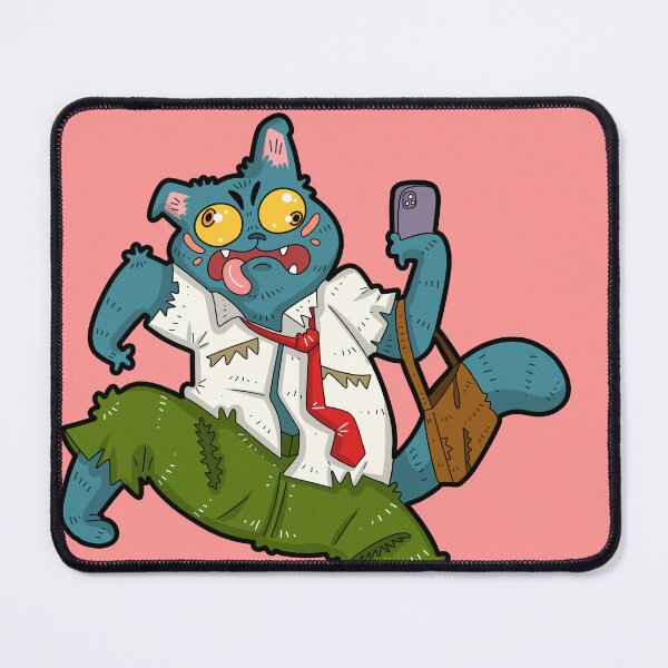Item preview, Spooky zombie horror cat designed and sold by tactooncat.