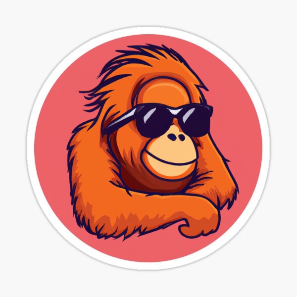 Item preview, Cool Orangutan designed and sold by Digital Daydreams.