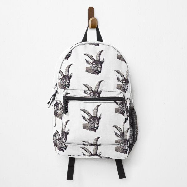 Item preview, Wild goat geometric sketch. White background designed and sold by janesg.