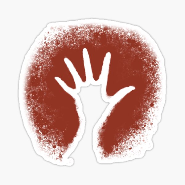 Prehistoric Cave Art Stone Age Handprint Sticker For Sale By   St,small,507x507 Pad,600x600,f8f8f8 