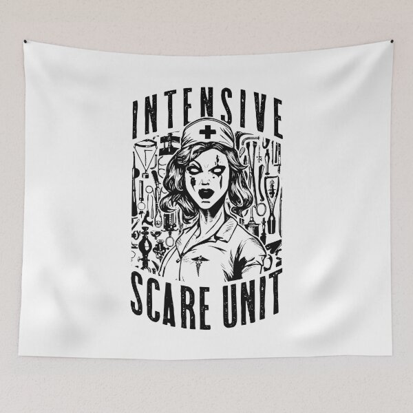 Item preview, Nurse Zombie Halloween Intensive Scare Unit Funny Pop Art designed and sold by GrandeDuc.