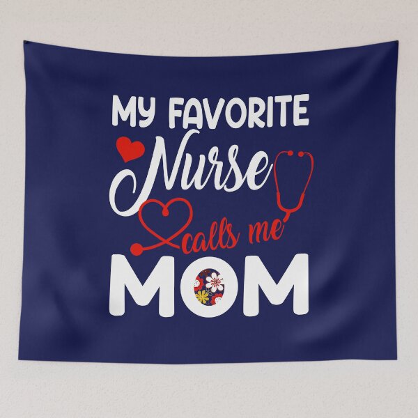 Item preview, My Favorite Nurse Calls Me Mom Cute Flowers mothers day gift designed and sold by Simeon	 Dorelus.