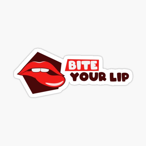 bite-your-lip-sticker-for-sale-by-biteyourlip-redbubble