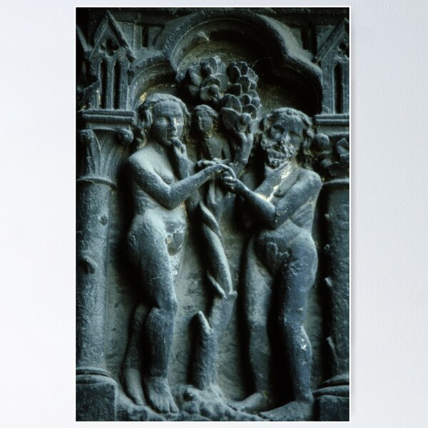 Item preview, Adam and Eve being tempted, R Door W facade Cathedral Amiens France 19840821 0037  designed and sold by Fred Mitchell.