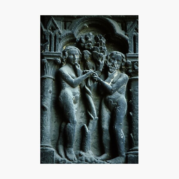 Item preview, Adam and Eve being tempted, R Door W facade Cathedral Amiens France 19840821 0037  designed and sold by Fred Mitchell.