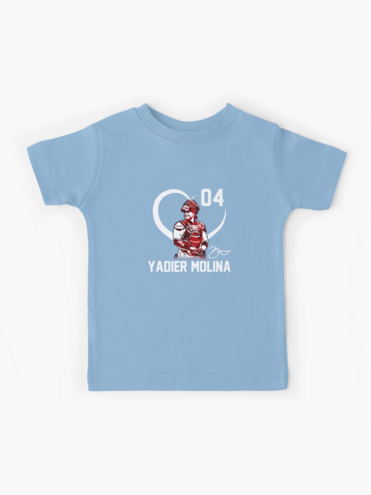 Yadier Molina Player Heart Kids T-Shirt for Sale by ElfriedaMiller