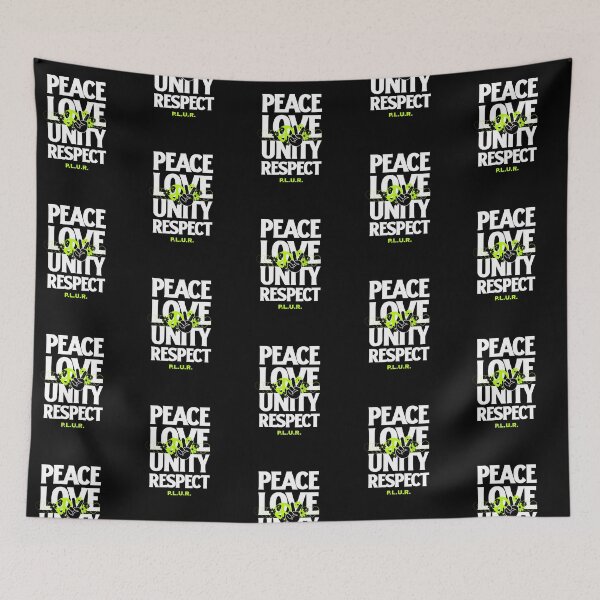 Item preview, Peace Love Unity Respect (green) designed and sold by Discothreadz.