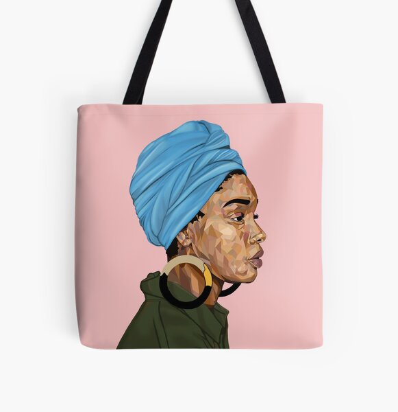 Blue head wrap All Over Print Tote Bag