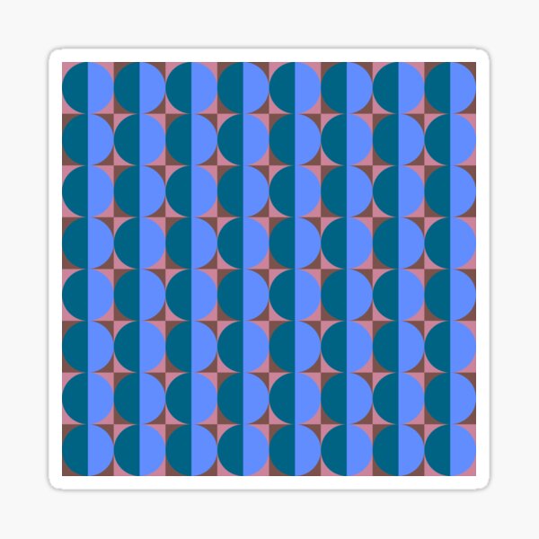 "Running in circles- retro pattern blue and red" Sticker for Sale by ...