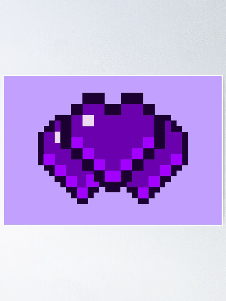 "Minecraft Purple Heart" Poster for Sale by LEFFIRION Redbubble