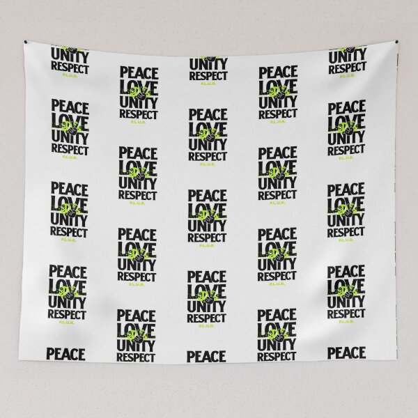 Item preview, Peace Love Unity Respect (green/black) designed and sold by Discothreadz.