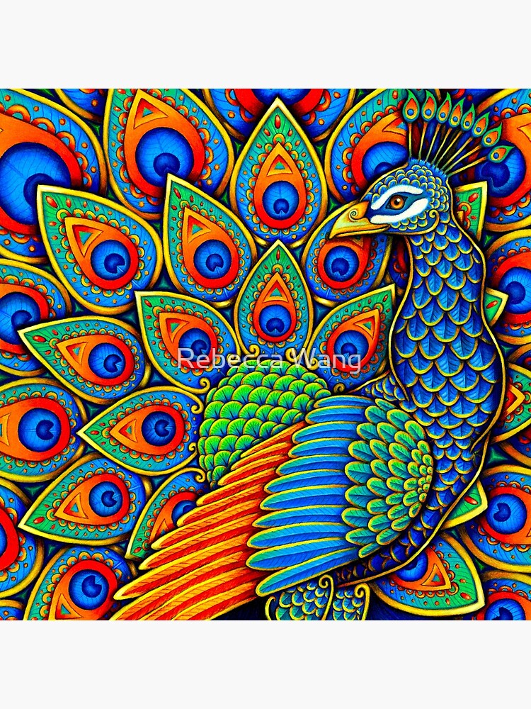 Colorful Paisley Peacock Rainbow Bird by lioncrusher