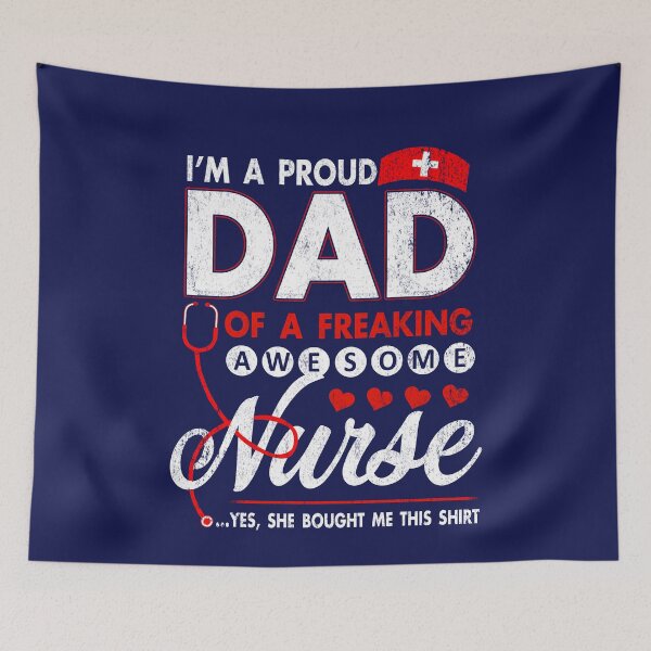 Item preview, I'm A Proud Dad Of A Freaking Awesome Nurse Gift For Father designed and sold by Simeon	 Dorelus.