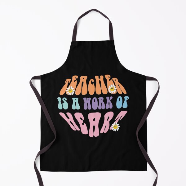 Item preview, Funny Teacher Inspirational Design Quote "teacher is a work of heart" Colorful Back to School Vibes designed and sold by ghostsanda.