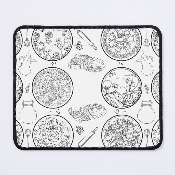 Item preview, Floral Kitchen circular pattern doodle designed and sold by Ibaa Al Rawahi.