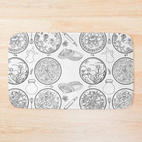 Item preview, Floral Kitchen circular pattern doodle  designed and sold by Ibaa Al Rawahi.